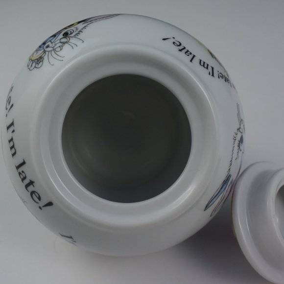 RARE FIND! Ceramic Alice in Wonderland Sugar Bowl w Lid Designed by Paul Cardew - Picture 9 of 11